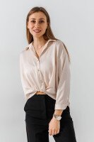 Блуза однотонна жіноча Esay 9526 42 Бежевий