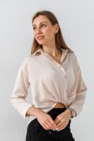 Блуза однотонна жіноча Esay 9526 42 Бежевий  Фото №1
