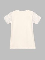 Блуза однотонная для девочки Perix 5010 152 см Молочный (2000990480088D)(SC)  Фото №7