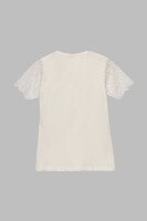 Блуза однотонная для девочки Perix 5015 116 см Молочный (2000990480002D)(SC)  Фото №8