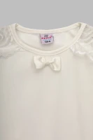 Блуза однотонная для девочки Perix 5015 116 см Молочный (2000990480002D)(SC)  Фото №10