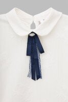 Блуза трикотажная для девочки Vio Faloni 3323 146 см Молочный (2000990495303S)(SC)  Фото №6