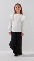 Купити Блуза трикотажна для дівчинки Aura Style 860 122 см Молочний Артикул: 2000999197642 Фото мініатюра № 2