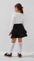 Купити Блуза трикотажна для дівчинки Aura Style 866 128 см Молочний Артикул: 2000999197604 Фото мініатюра № 4
