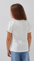 Блуза трикотажна для дівчинки Aura Style 867 128 см Молочний  Фото №2