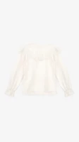 Купить Блуза трикотажная для девочки Aura Style 870 110 см Молочный Артикул: 2000999197741 Миниатюра фотографии № 10