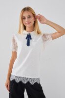 Блуза трикотажная для девочки Vio Faloni 3323 146 см Молочный (2000990495303S)(SC)  Фото №0