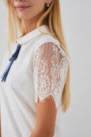 Блуза трикотажная для девочки Vio Faloni 3323 146 см Молочный (2000990495303S)(SC)  Фото №1