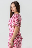 Блуза с узором женская TD221280-1K L Малиновый (2000990334787S)  Фото №2