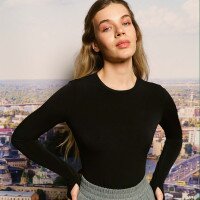 Боді однотонний жіночий LAWA WBC02452 M Чорний  Фото №1