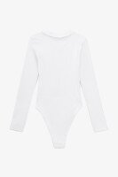 Боди однотонный женский On me 25082 XL Белый  Фото №3