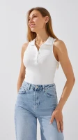 Боди однотонный женский Poncik 25106 S Молочный  Фото №1