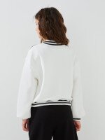 Купить Бомбер для девочки LAWA P-GB02347 134 см Молочный Артикул: 2000999562761 Миниатюра фотографии № 4
