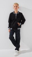 Бомбер однотонный для мальчика Deniz 2514 146 см Черный  Фото №0