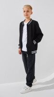 Бомбер однотонный для мальчика Deniz 2514 146 см Черный  Фото №2