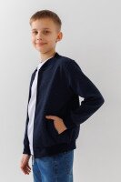 Бомбер однотонный для мальчика Deniz 2515 116 см Синий  Фото №1