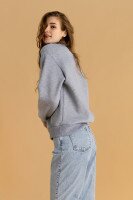 Свитшот однотонный женский LAWA WBC02319 XS Серый  Фото №0