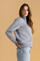 Свитшот однотонный женский LAWA WBC02319 XS Серый  Фото №1
