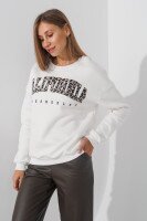 Cвітшот з принтом жіночий LAWA P-WB02373 XS Молочний  Фото №2