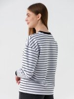 Cвітшот з візерунком жіночий LAWA WBC02350 XS Чорно-білий  Фото №1
