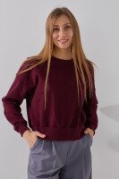 Свитшот однотонный женский LAWA WBC02460 XS Бордовый