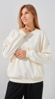 Купить Свитшот однотонный женский Z01 M Молочный Артикул: 2000999178771 Миниатюра фотографии № 3