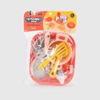 Дитячий набір посуду 8 предметів ENKI TOYS EK8002C Різнокольоровий (2002012276013)  Фото №0