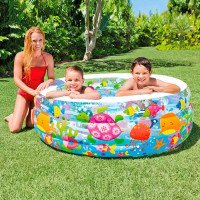 Дитячий надувний басейн Intex «Акваріум» (58480) (6903100038017)  Фото №0