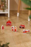 Додатковий набір до залізниці &quot;Пожежна станція&quot; Viga Toys 50815 Різнокольоровий (6934510508159)  Фото №9