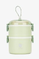 Двухслойный круглый ланч-бокс XC-583 1600 мл Оливковый  Фото №0