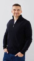 Купить Джемпер однотонный мужской GENUA G01205-0001 XL Темно-синий Артикул: 2000999472237 Миниатюра фотографии № 1