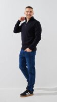 Купить Джемпер однотонный мужской GENUA G01205-0001 XL Темно-синий Артикул: 2000999472237 Миниатюра фотографии № 4