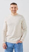 Купить Джемпер однотонный мужской GENUA G01205-0002 M Бежевый Артикул: 2000999471490 Миниатюра фотографии № 1