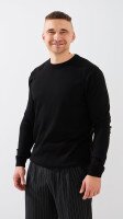 Купить Джемпер однотонный мужской GENUA G01205-0002 S Черный Артикул: 2000999509506 Миниатюра фотографии № 3