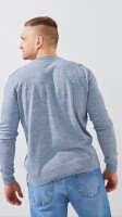 Купить Джемпер однотонный мужской GENUA G01205-0002 XL Джинсовый Артикул: 2000999471377 Миниатюра фотографии № 5