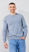 Купить Джемпер однотонный мужской GENUA G01205-0002 XL Джинсовый Артикул: 2000999471377 Миниатюра фотографии № 1