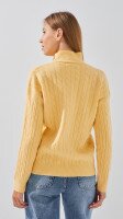 Купить Джемпер однотонный женский 04 One Size Бежевый Артикул: 2000999165948 Миниатюра фотографии № 4
