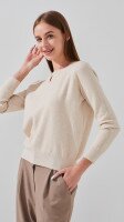 Джемпер однотонний жіночий  303 One Size Бежевий  Фото №1