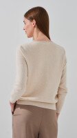 Джемпер однотонний жіночий  303 One Size Бежевий  Фото №2