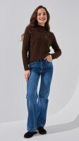 Джемпер однотонний жіночий  610 One Size Коричневий  Фото №0