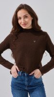 Джемпер однотонний жіночий  610 One Size Коричневий