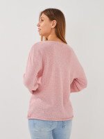 Купить Джемпер однотонный женский GENUA G01105-0003 S/M Розовый Артикул: 2000999550355 Миниатюра фотографии № 4