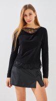 Купить Джемпер однотонный женский GENUA G01106-0005 XS Черный Артикул: 2000999386466 Миниатюра фотографии № 1