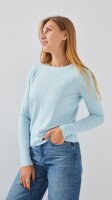 Купить Джемпер однотонный женский On me 022 XL Голубой Артикул: 2000999183744 Миниатюра фотографии № 1