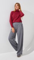 Джемпер однотонний жіночий On me YT2609 One Size Бордовий