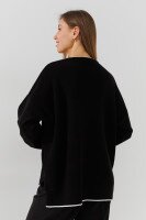 Джемпер однотонний жіночий Park karon 12056 One Size Чорний  Фото №3