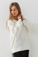 Джемпер однотонний жіночий Park karon 12056 One Size Молочний  Фото №1