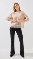 Купити Джемпер однотонний жіночий Pomella 2661 One Size Бежевий Артикул: 2000999492761 Фото мініатюра № 4