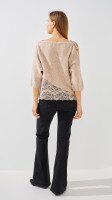 Купити Джемпер однотонний жіночий Pomella 2661 One Size Бежевий Артикул: 2000999492761 Фото мініатюра № 6