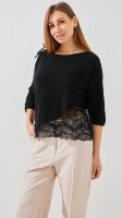 Купить Джемпер однотонный женский Pomella 2661 One Size Черный Артикул: 2000999492754 Миниатюра фотографии № 1
